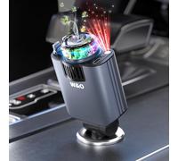 W&O Car Charger Fast Charging for iPhone，69W 5 in 1 Retractable car Charger with Aromatherapy and Starlight,Cigarette Lighter Adapter,Gifts for Women Men, Travel Essentials, Truck Accessories（Red）