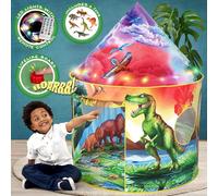 W&O Dino Discovery Play Tent with Roar Button, Dino Toys & LED Lights