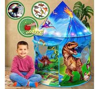 W&O Dino Paradise Play Tent with Roar Button, Dino Toys & LED Lights
