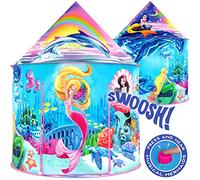 W&O Musical Mermaid Tent with Under-The-Sea Button, Mermaid Gifts for Girls, Magical Kids Play Tent, Mermaid Toys for Girls, Play Tents for Girls, Kids Tent, Outdoor & Indoor Tent for Kids