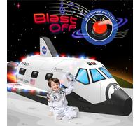 W&O Space Explorer Aerodome with LED Lights & Blast-Off Button - Inflates in Seconds to Create an Immersive Space Adventure for Kids Ages 3-12 - Inflatable Rocket Ship Tent (Fan Not Included)