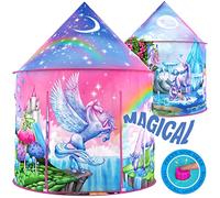 W&O Unicorn Sparkle Play Tent with Magical Sounds for Indoor/Outdoor Play