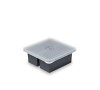 W&P Cup Cubes Silicone Freezer Tray with Lid, Charcoal, Makes 2 Perfect 2-Cup Portions, Freeze & Store Soup, Broth, Sauce, Leftovers, Dishwasher Safe