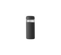 W&P Porter Glass Wide Mouth Bottle w/Protective Silicone Sleeve | Charcoal 16 Ounces | On-the-Go | Reusable Bottle | Portable and Lightweight | Dishwasher Safe