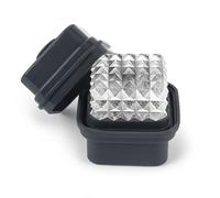 W&P Prism Single Ice Mold, Perfect Etched Large Cube, Slow Melting for Whiskey and Cocktails, Food Grade Premium Silicone, Dishwasher Safe, BPA Free