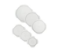 W&P Reusable Silicone Stretch Lid, Set of 6 Circular Lids, Dishwasher Safe, Freezer Safe, LFGB/Premium Materials, Microwave Safe, Clear