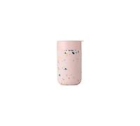 W&P WP-PMCL-TZBL Porter Travel Protective Silicone Sleeve, 12 Ounce, Reusable Cup for Coffee or Tea, Portable Ceramic Mug with BPA-Free Press-Fit Lid, Dishwasher Safe, On-The-Go, Terrazzo Blush