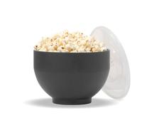 W&P WP-POPSL-CH Microwave Silicone Popper Maker | Black | Collapsible Bowl w/Built in Measuring, BPA, Eco-Friendly, Waste Free, 9.3 Cups of Popped Popcorn, Gen 2