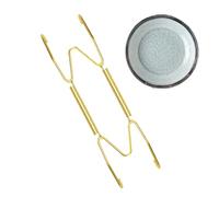 W Shaped Wall Plate Hangers -1x Plate Hangers for The Wall | Iron Golden Plates Holders, Wire Plates Walll Hanger, Adjustable Household Walll Displaying Rack | for Clock, Clothing, Photo, Bag
