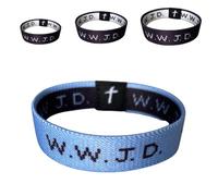 W.W.J.D Bracelet Elastic - WWJD Bracelets 6 pack or 1 pack - Jewelry for Women - Roped Elastic strap Bracelets