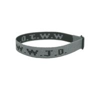 W.W.J.D. Monogram Print Wrist Strap Bracelet Webbing Unisex Bracelet Adjustable Bracelet Heart Earrings Beaded (Coffee, One Size)