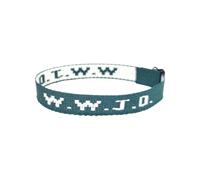 W.W.J.D. Monogram Print Wrist Strap Bracelet Webbing Unisex Bracelet Adjustable Bracelet plus Size Necklace (GN2, One Size)
