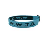 W.W.J.D. Monogram Print Wrist Strap Bracelet Webbing Unisex Bracelet Adjustable Bracelet Snk355 (B, One Size)