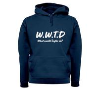W.W.T.D What Would Taylor Do? - Unisex Premium Hoodie/Hooded Top - Oxford Navy - Medium