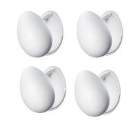 W WANG-ONE Large Polystyrene Egg for Easter Crafts, Fillable Two-Part Egg for Small Gifts and Sweets, Hollow Easter Egg, White - 4 Piesc