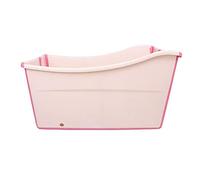 W WEYLAN TEC Freestanding Large Foldable Bath Tub Bathtub for Petite Adult Children Baby Toddler Pink