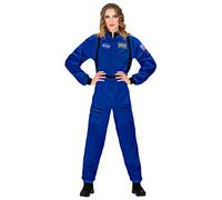 W WIDMANN - Astronaut Costume Space Suit Jumpsuit Blue Space Girl Space Man Fancy Dress Costumes