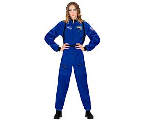 W WIDMANN - Astronaut Costume Space Suit Jumpsuit Blue Space Girl Space Man Fancy Dress Costumes