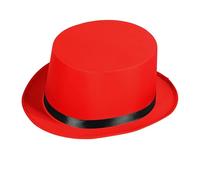 W WIDMANN MILANO Party Fashion 09783 Widmann Circus Director Cylinder, red, Standard Size