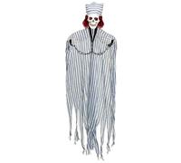 W WIDMANN MILANO Party Fashion 10044 - Convict Skeleton in Chains with Flashing Luminous Head 120 cm Decoration Hanging Decoration Ghost Ghost Scary Halloween Theme Party