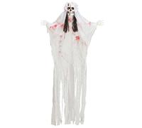 W WIDMANN MILANO Party Fashion Widmann 10045 Skeleton Bride with Flashing Luminous Head 170 cm Hanging Decoration Ghost Scary Halloween Theme Party, veil, Multicoloured, Standard Size