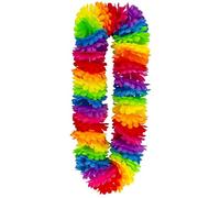 W WIDMANN MILANO Party Fashion 16317 Blumenkette Hawaii Flower Necklace, Rainbow, Standard Size