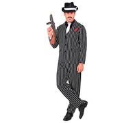 W WIDMANN MILANO Party Fashion 18823 Kostüm Gangster, Nadelstreifen Anzug Costume, Pinstripe Suit, Black, L