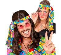 W WIDMANN MILANO Party Fashion - 1960s 70s Headband, Flower Power Headband, Hippie Accessory