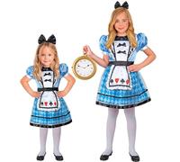 W WIDMANN MILANO Party Fashion 22096 Kinderkostüm Wonderland Kids Costume, Turquoise/Light Blue, 128 cm / 5-7 Jahre
