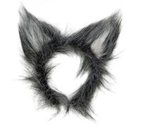 W WIDMANN MILANO Party Fashion 2324W Wolf Ears Plush Headband Black Grey Costume Accessory Werewolf Theme Party Carnival
