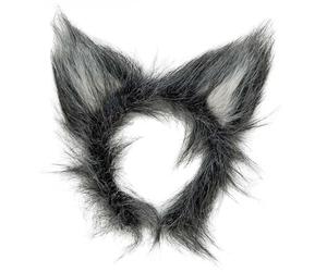 W WIDMANN MILANO Party Fashion 2324W Wolf Ears Plush Headband Black Grey Costume Accessory Werewolf Theme Party Carnival