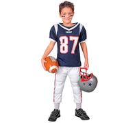 W WIDMANN MILANO Party Fashion 24727 Kinderkostüm Children's American Football Player Costume, Blue, White, 140 (EU)