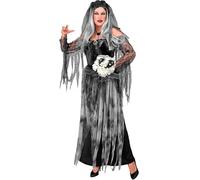 W WIDMANN MILANO Party Fashion 25261 Kostüm Toten Braut Costume Dead Bride, Black/Grey, S