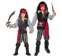 W WIDMANN MILANO Party Fashion 25456 Kinderkostüm Pirate Children's Costume, Multicoloured, 128 cm / 5-7 Jahre