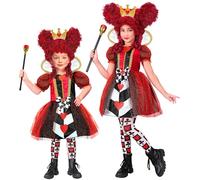 W WIDMANN MILANO Party Fashion 26015 Kinderkostüm Königin der Herzen Children's Queen of Hearts Costume, Multicoloured, 116 (EU)