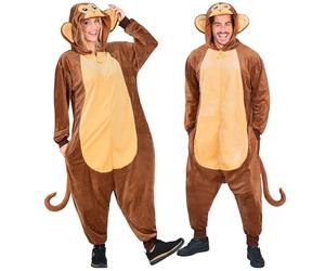 W WIDMANN MILANO Party Fashion 45531 Affen Jumpsuit, Cartoon, Monkey Brown, L-XL