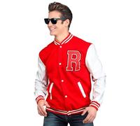 WIDMANN 01254 Adults Mens 50s College Jock Costume. Includes Letterman Jacket. Varsity Jacket, Fancy Dress, Outfit, World Book Day, Halloween, Carnival
