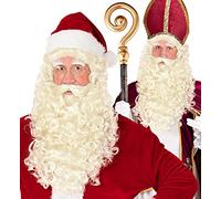 W WIDMANN MILANO Party Fashion 51641 Wig Santa Claus with Beard, Moustache and Eyebrows, Santa Claus, Christmas, Theme Party, Carnival