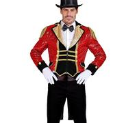 W WIDMANN MILANO Party Fashion 60990 Paillettenfrack Zirkusdirektor Leader, Tamer, Rockstar, Showman Sequin Frack Circus Director, red, XXL