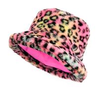 W WIDMANN MILANO Party Fashion 65072 Plush Fishing Hat Unisex - Adult Pink Leopard