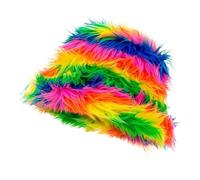 W WIDMANN MILANO Party Fashion 65109 Plush Fishing Hat Unisex - Adult Rainbow