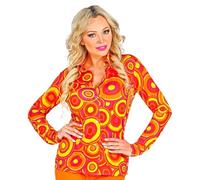 W WIDMANN MILANO Party Fashion - 70s Blouse Women Disco Fever Shirt Fancy Dress Costumes