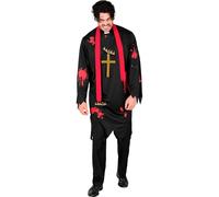 W WIDMANN MILANO Party Fashion 93439 Kostüm Zombie Priester Costume, Black, XXX-Large