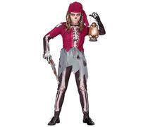 W WIDMANN MILANO Party Fashion 97318 Costume de Pirate Squelette Skeleton, Solid, Multicolored, 158