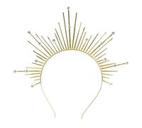 W WIDMANN MILANO Party Fashion - Adult Halo Headband Gold or Black, Costume Accessory for Carnival, Halloween