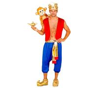 Widmann 10224 Aladdin Costume, Waistcoat, Trousers, Sash, Turban, King of Thieves, Theme Party, Carnival, Fancy Dress, Multicoloured, XL