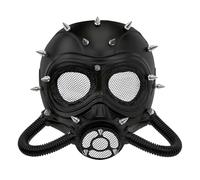 W WIDMANN MILANO Party Fashion - Black Hard Plastic Gas Mask Accessory for Steampunk Soldier Military Costume