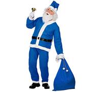 W WIDMANN MILANO Party Fashion - Blue Santa Claus Costume for Men, Carnival, Theme Parties