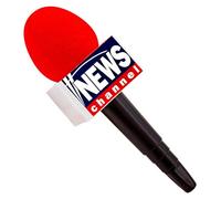 W WIDMANN MILANO Party Fashion - Breaking News Microphone 25 cm Accessory Presenter Carnival