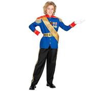 W WIDMANN MILANO Party Fashion 00176 Widmann Prinz Children's Prince Charming Costume, Solid, Blue/Black, 128